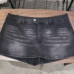 Black Denim Women's Shorts